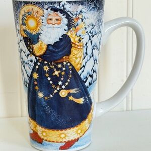 VTG Celestial Star Mug Tall 6in Whimsigoth Winter Santa Cup Judith Ann Griffith